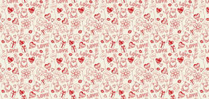 Awesome Heart Doodle Wallpaper