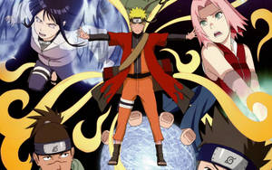 Awesome Naruto With Powerful Friends Wallpaper