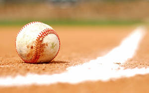 Awesome Softball In White Close-up Wallpaper