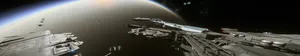 Awesome Space Station Three Screen Wallpaper
