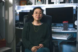Awkwafina Inside Music Studio Wallpaper