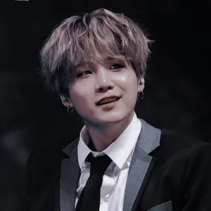 B T S Suga Elegant Monochrome Wallpaper