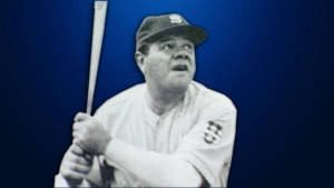 Babe Ruth In Blue Wallpaper