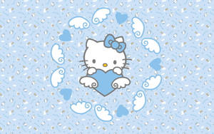 Baby Blue Hello Kitty Desktop Wallpaper
