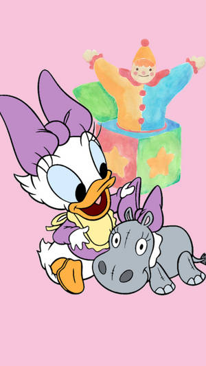 Baby Daisy Duck And Hippo Toy Wallpaper