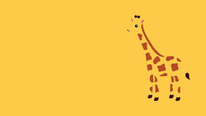 Baby Giraffe Cartoon Art Wallpaper