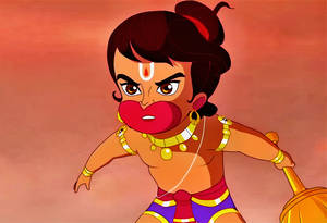 Baby Hanuman Fierce Look Wallpaper