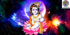 Baby Lord Krishna 4k Digital Artwork Wallpaper