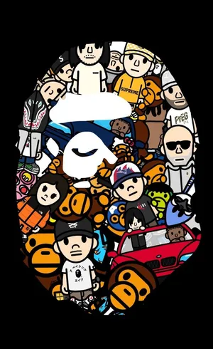 Baby Milo Of Bape Cartoon Wallpaper