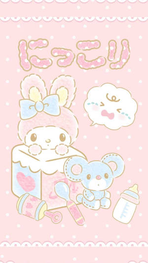 Baby My Melody And Flat Wallpaper