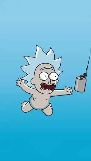 Baby Rick Sanchez Falling Wallpaper