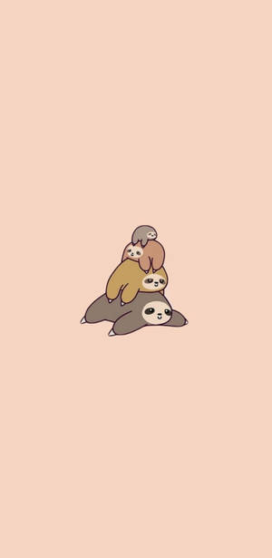 Baby Sloth And Family Wallpaper