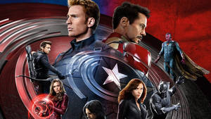 Back-to-back Pose Captain America Civil War Wallpaper