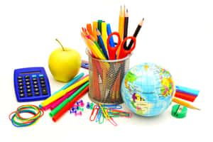 Back To School Stationary Supply Wallpaper