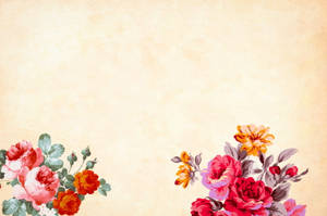 Background Design With Colorful Flowers Wallpaper