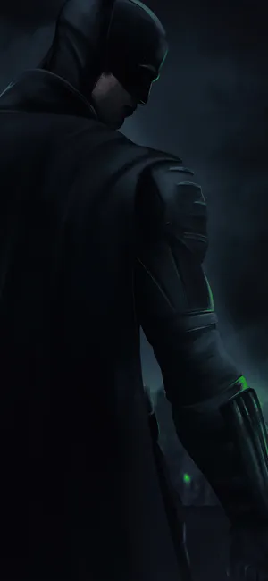 Backview Of Batman Dark Iphone Wallpaper