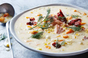 Bacon And Salmon Chowder Wallpaper