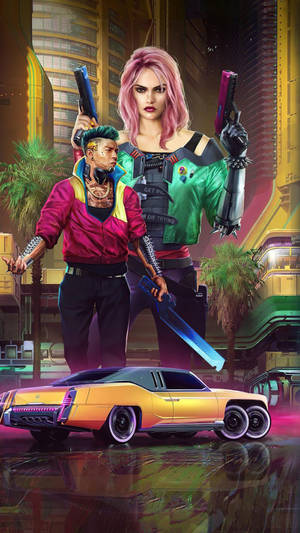 Bad Girls In Cyberpunk 2077 For Android Wallpaper