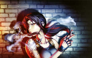 Badass Anime Revy With Cigarette Wallpaper