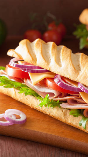Baguette Sandwich Wallpaper