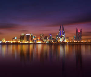 Bahrain Night Skyline Wallpaper