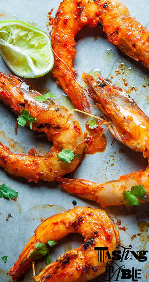 Baked Shrimps Food Iphone Wallpaper