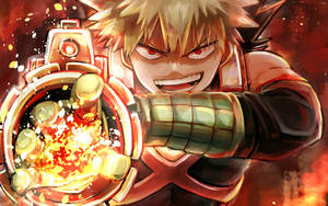 Bakugo Charging Up Wallpaper