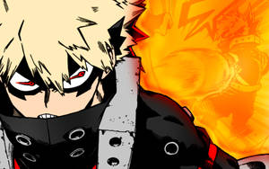 Bakugo Deformed Artwork Wallpaper