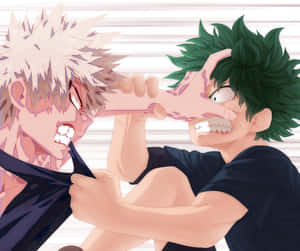 Bakugou Aesthetic Desktop Deku Fight Wallpaper