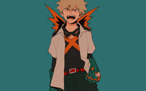 Bakugou Katsuki Stands Confidently With A Determined Look Wallpaper