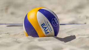 Ball In The Sand Volleyball 4k Wallpaper