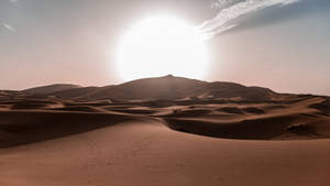 Ball Of Light Desert Sun Wallpaper