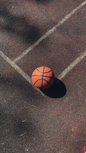 Ball On Court Cool Basketball Iphone Wallpaper
