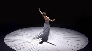Ballet Dancer Wearing Long Gown Wallpaper