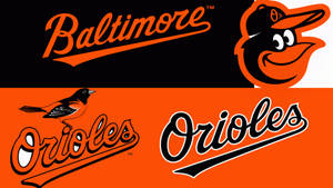 Baltimore Orioles Logo And Wordmark Wallpaper