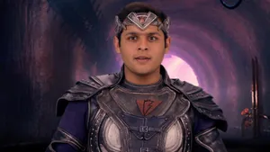 Balveer In Purple Tunnel Wallpaper
