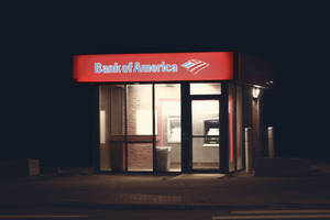 Bank Of America Atm Machine Booth Wallpaper