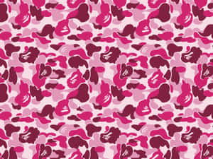 Bape Pink Shades Camo Pattern Wallpaper