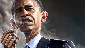 Barack Obama Caricature Illustration Wallpaper