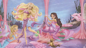 Barbie Mermaid Revealing Legs Wallpaper