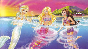 Barbie Mermaids Transforming Wallpaper