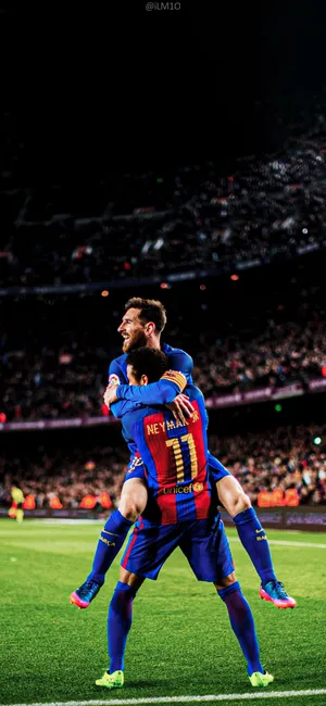 Barcelona's Deadly Duo - Messi And Neymar Wallpaper