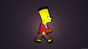 Bart From The Simpsons Walking Wallpaper