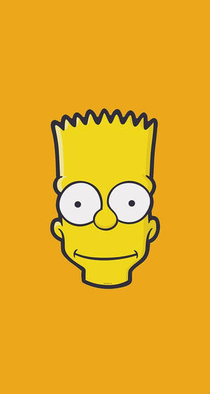 Bart Simpson Portrait Cartoon Phone Wallpaper