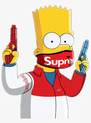 Bart Simpson With Gangster Attitude In Cool Graffiti Style Wallpaper