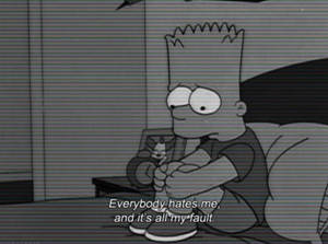 Bart Simpsons Black And White