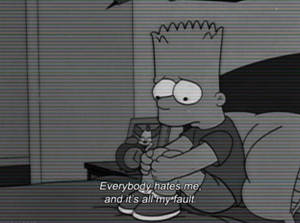 Download Bart Simpsons Sad Clouds Wallpaper