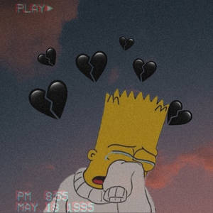Bart Simpsons Black Heart Emoji Wallpaper