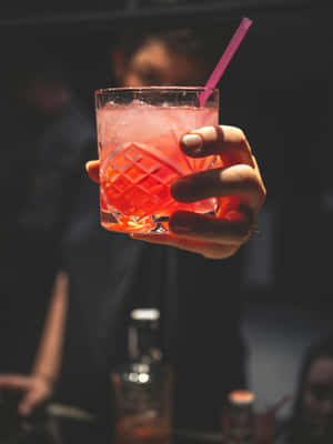 Bartender Serving Cocktail Wallpaper