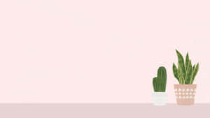 Based On The Minimalist Plant Aesthetic, This Laptop Adds An Extra Touch Of Elegance To Any Workspace Wallpaper